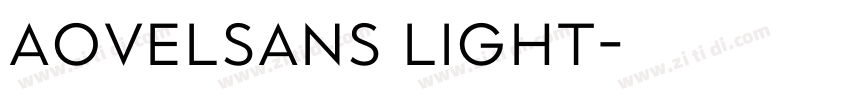 AovelSans Light字体转换